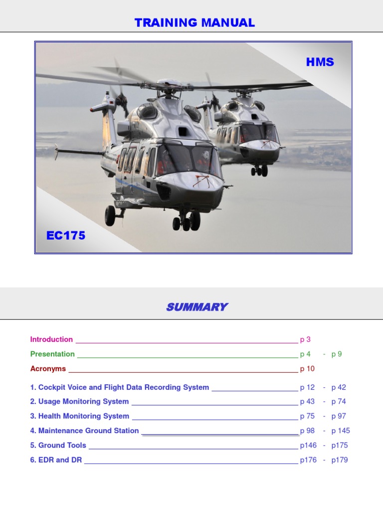 HMS EC175 Training Manual v0 | PDF | Flight Recorder | Computer Engineering