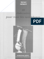 Pdfcoffee.com Michel Meriot 18 Etiudes Variees Pour Tous Les Saxophonespdf PDF Free