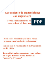 Rendimiento de Transmisiones Con Engranajes