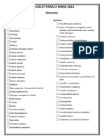 Checklist de Natureza