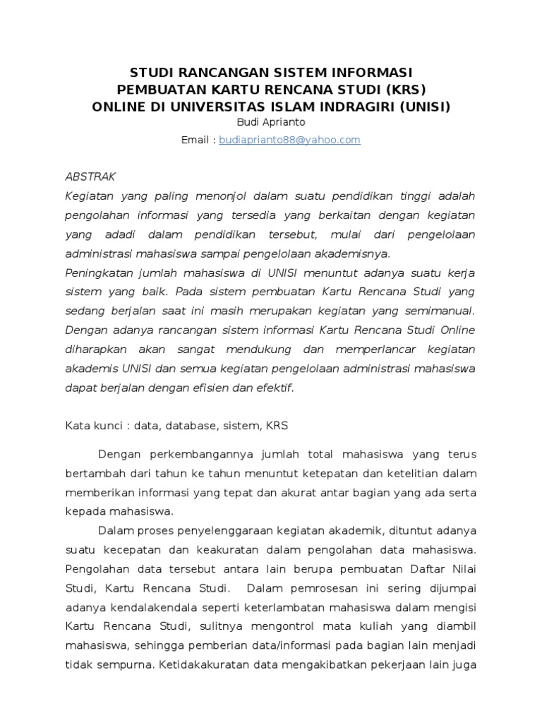 Contoh Jurnal KRS