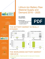 Lithium-Ion Battery Raw Material Supply and Demand 2016-2025 C. Pillot - M. Sanders Presentation at AABC-US San Francisco June 2017