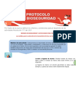 Folleto de Protocolo de Bioseguridad Covid 19