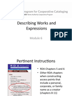 Module 6-Describing Works and Expressions