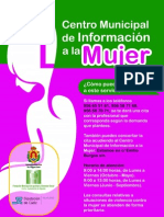 Hoja informativa. Centro Municipal de Información a la Mujer