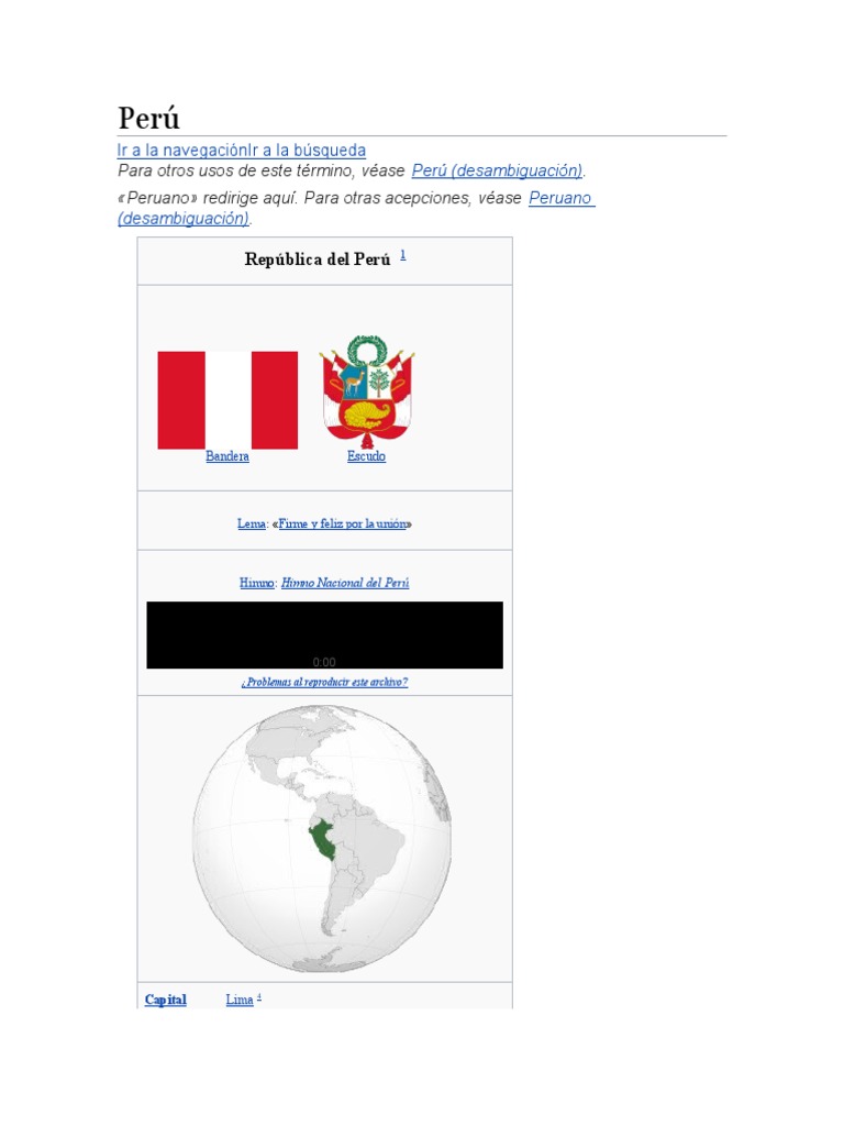 El Perú | PDF | Perú | Comunidad andina
