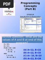 Programming Concepts (Part B) : Engr 10 Introduction To Engineering