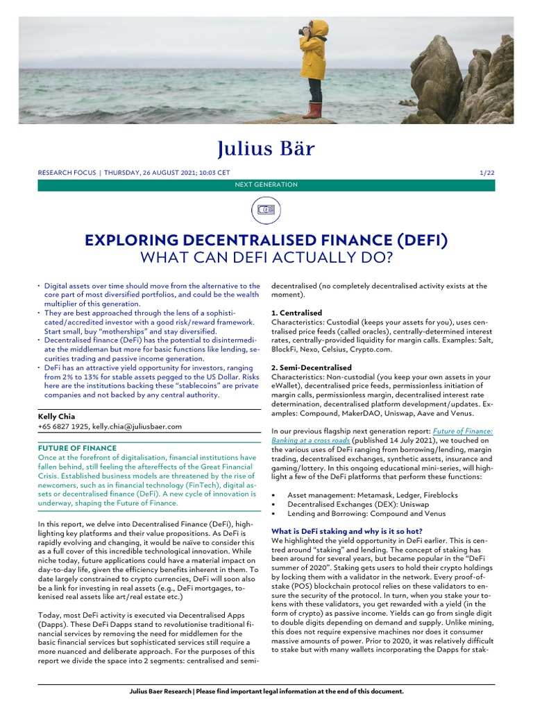 Exploring Decentralised Finance (DeFi) - en | PDF | Cryptocurrency ...