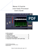 Waves X-Crackle Software Audio Processor Users Guide