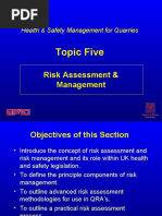 Topic Five: Risk Assessment & Management