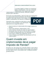 Como Declarar Criptomoedas No Imposto de Renda Passo A Passo