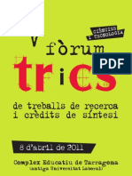 V Fòrum TRiCS. Publicació