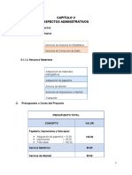 Aspectos Administrativos