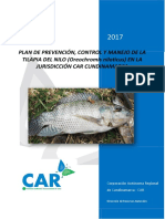 Plan de Prevencion Control y Manejo de La Tilapia Del Nilo en La Jurisdiccion Car Cundinamarca