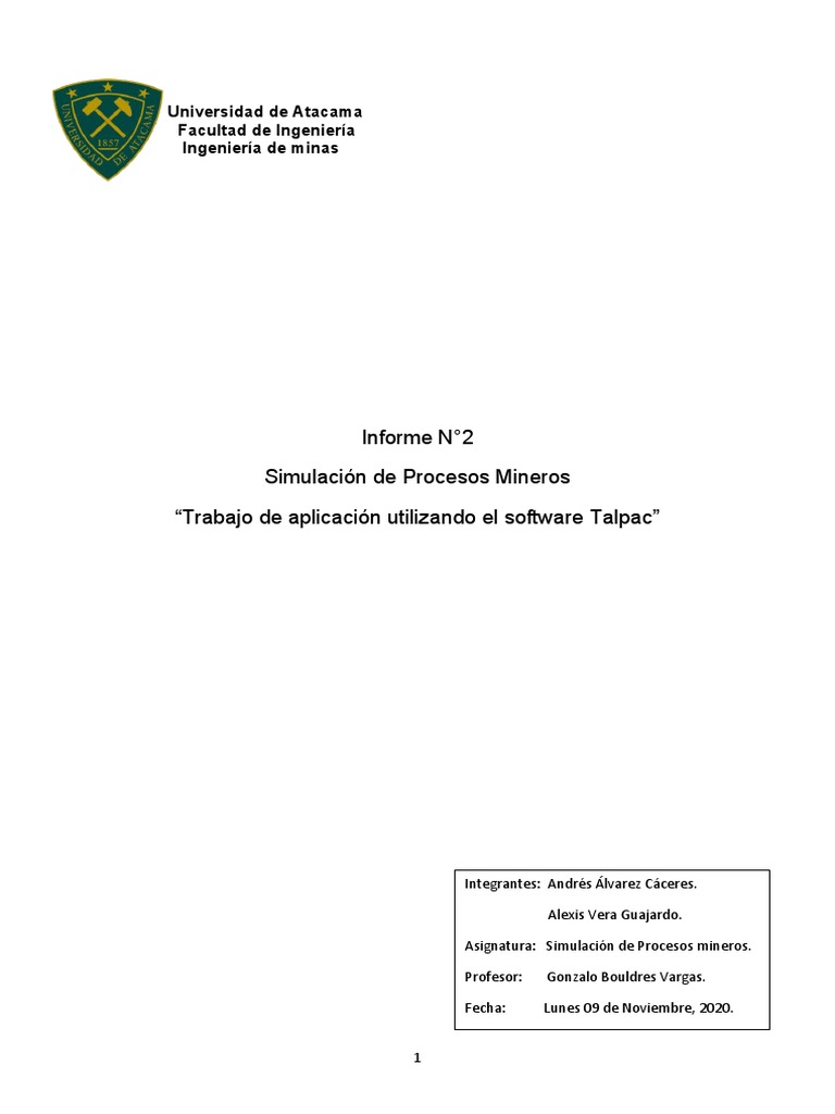 Simulación de Carguío en Minería con Talpac | PDF | Simulación | Software