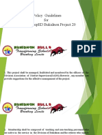 Policy Guidelines For Project: Deped Bukidnon Project 20