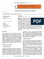 Analysis On Safety Management of Nursing Drugs in Cardiology