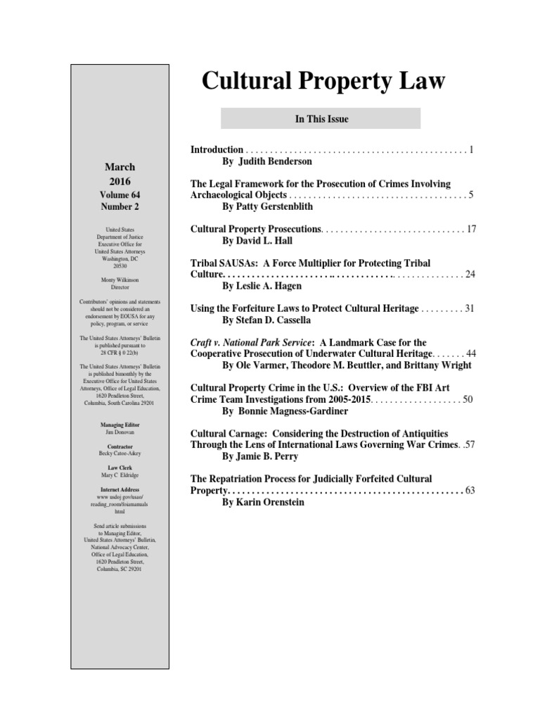 Cultural Property Rights Act preview