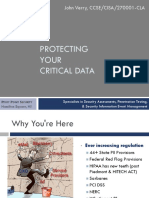 Protecting Critical Data Roadmap
