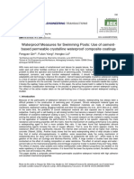 Waterproof Measures For Swimming Pools: Use of Cement-Based Permeable Crystalline Waterproof Composite Coatings