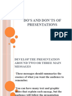 Do’s and Don’ts of Presentations