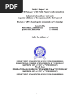 Project Report On Password Manager With Multi Factor Authentication