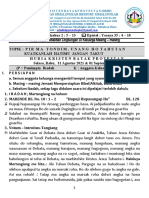 Acara Partangiangan Selasa Dan Rabu TGL 31 Agustus - 01 September 2021