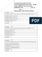 Linear differential equations MCQs