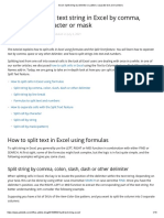 Excel - Split String by Delimiter or Pattern, Separate Text and Numbers