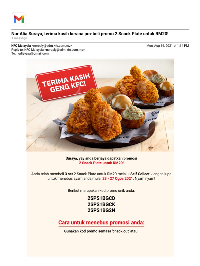 Nur Alia Suraya, Terima Kasih Kerana PraBeli Promo 2 Snack Plate Untuk