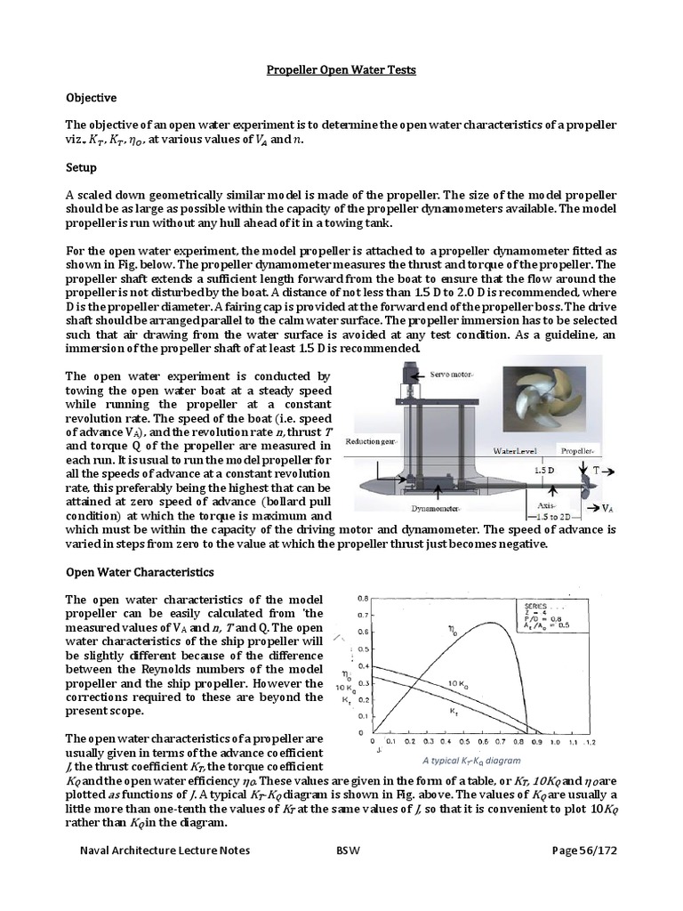 Open Water Propeller Testing Methods | PDF | Propeller | Power (Physics)