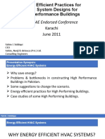Energy Efficient Practices For HVAC System Designs For High Performance Buildings
