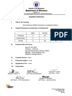 Department of Education: Training Proposal