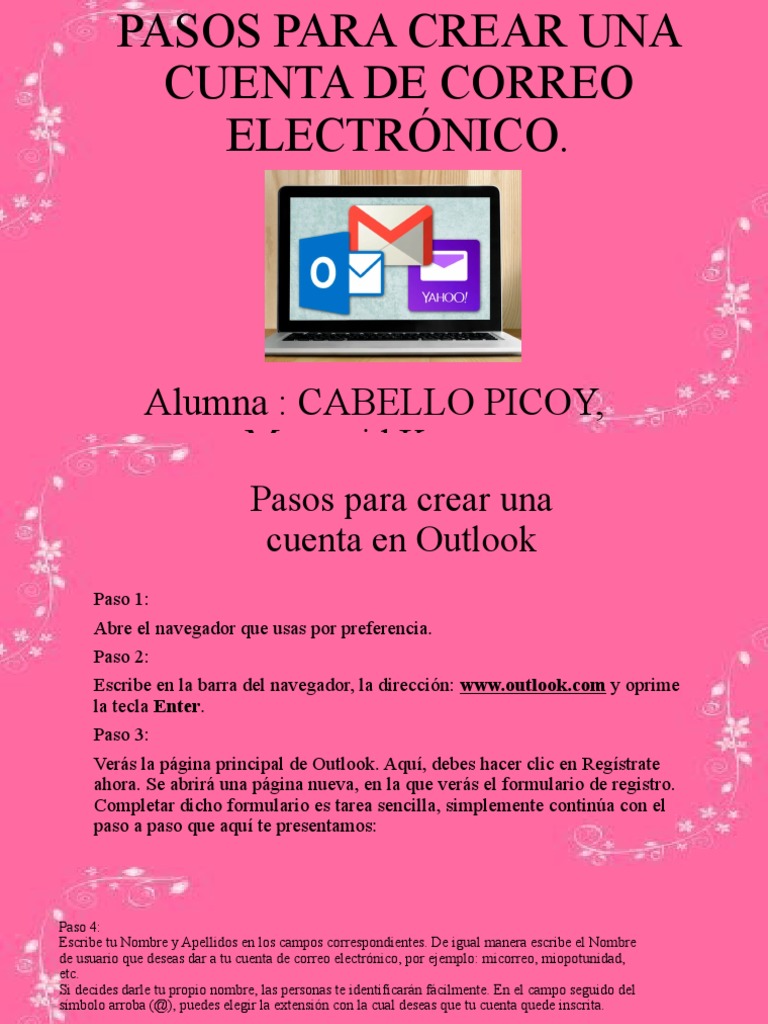 Cómo crear cuentas de correo electrónico | PDF | Gmail | Contraseña