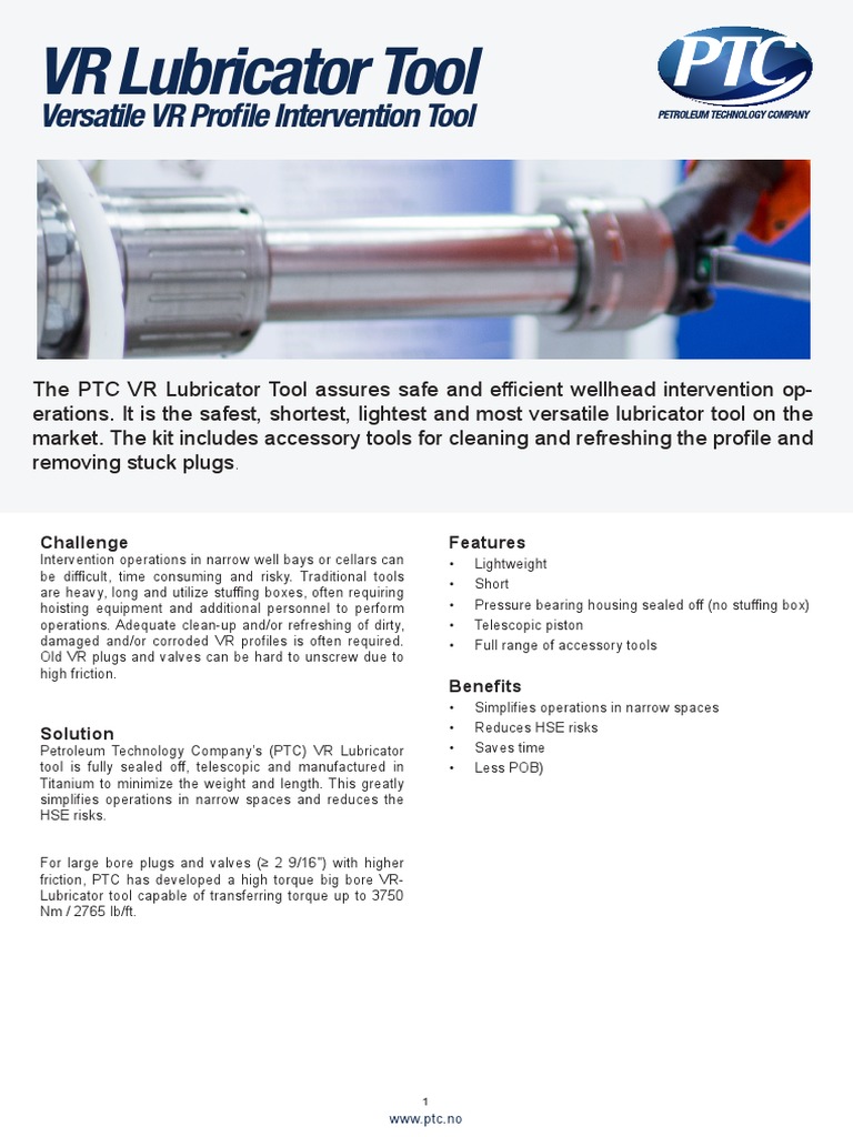 VR Lubricator Tool | PDF | Manufactured Goods | Machines