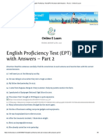 English Proficiency Test (EPT) Reviewer With Answers - Part 2 - Online E Learn