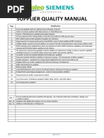 Supplier Quality Manual: Modification