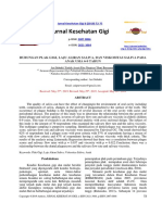 Jurnal Kesehatan Gigi: Hubungan Plak Gigi, Laju Aliran Saliva, Dan Viskositas Saliva Pada Anak Usia 6-9 Tahun