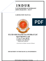 Fluid Mechanics and Hydraullic Machines Lab Manual