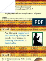 Araling Panlipunan 5 - Paglaganap at Katuruang Islam Sa Pilipinas