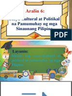 Week 6-AP5-Sosyo-kultural at Politikal Na Pamumuhay NG Mga Pilipino