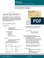 Chemical Engineering Academic Reinforcement Sessions: CHE216: Physical Chemistry For Engineers 1