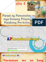 Week 4-AP5-Paraan NG Pamumuhay NG Mga Sinaunang