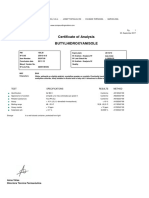 Certificate of Analysis: Method Specifications Results Test