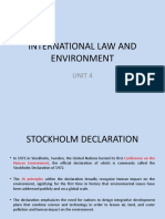 International Law and Environment: Unit 4