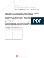 Concept of Demand and Supply