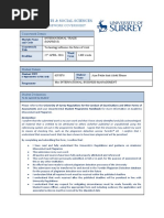 Faculty of Arts & Social Sciences: Individual Coursework Coversheet