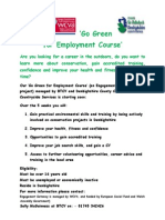 Go Green For Employment Course Poster Final