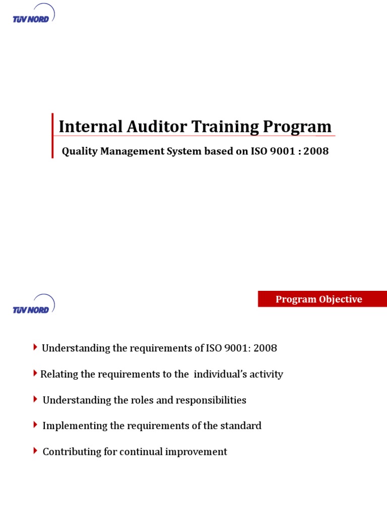 ISO 9001:2008 Internal Auditor Training | PDF | Quality Management ...