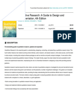 Qualitative Research: A Guide To Design and Implementation, 4th Edition